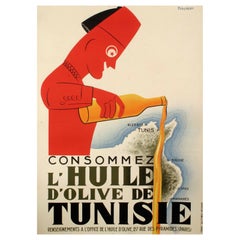 Original Vintage Poster-Jean Piaubert-E Olive Oil from Tunisia, c.1925