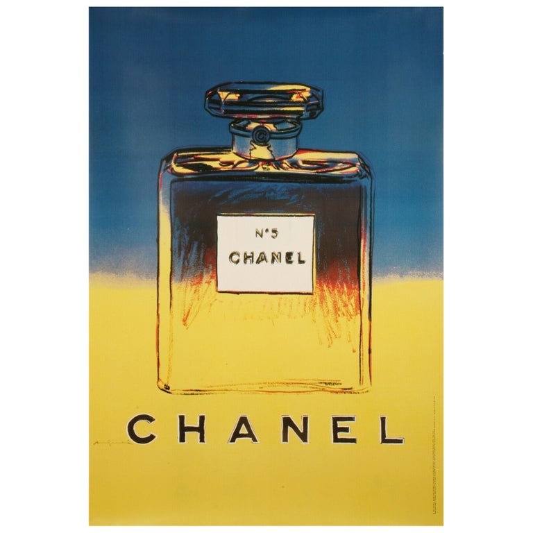 After Andy Warhol, Original Chanel N° 5 Poster, Couture Perfume, Pop Art,  1997 For Sale at 1stDibs