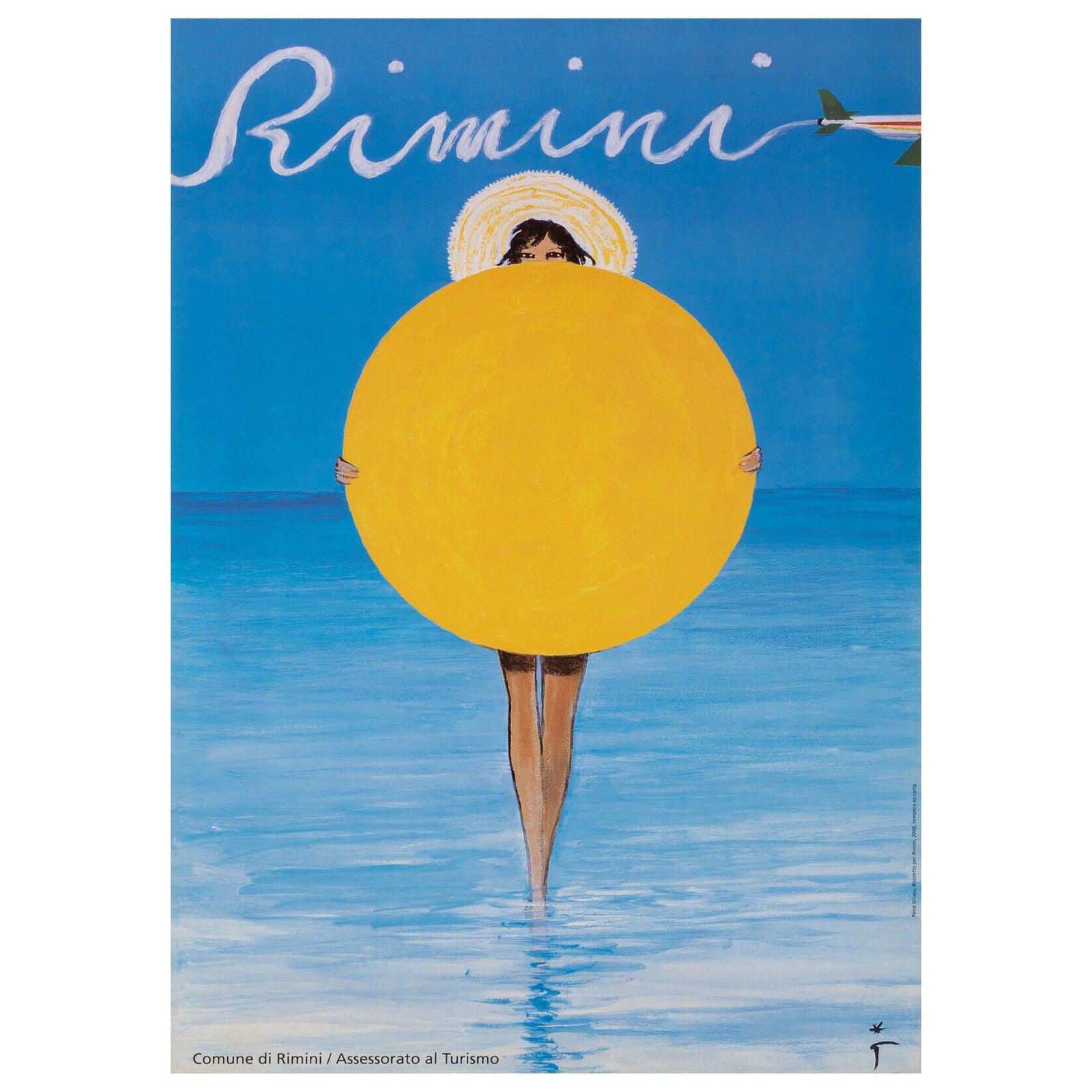 Original Vintage Poster-R. Gruau-Rimini-Italia-Vacances-Travel , 2000