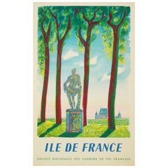 Original Vintage Poster-Marc Saint-Sa'Ens-Ile De France-Versailles, 1952
