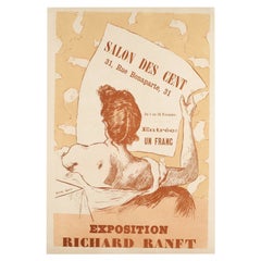 Richard Ranft, Original-Vintage-Poster, Salon des Cent, Ausstellung, Maus, 1894