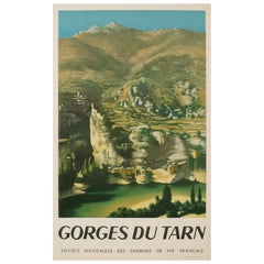 Vintage Original Travel Poster-Rohner-Provence Landscape Tarn Gorges, 1951