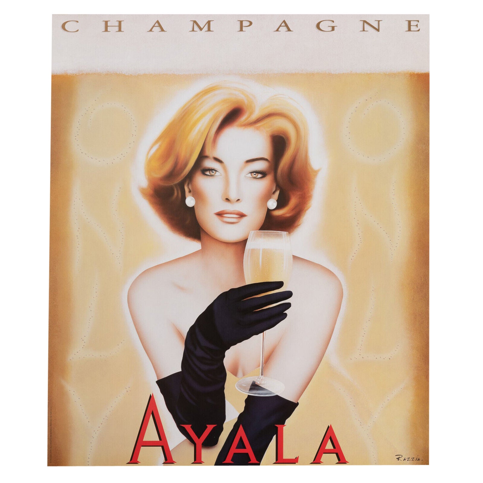 Razzia, Original Vintage Champagne Poster, Ayala, 2005