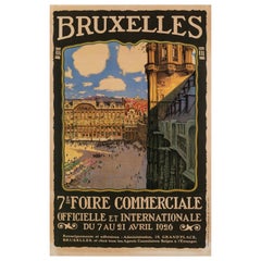 Original Vintage Poster-Toussaint-7th Commercial Fair-Brussels-Belgium, 1926