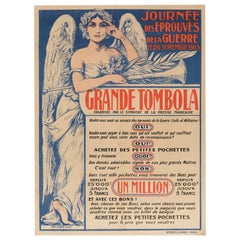 Original Vintage Poster-Large Tombola-Tombola-First World War-Press, 1915