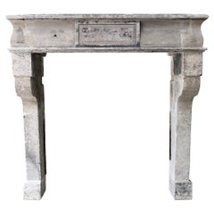 Louis XIII Style Fireplace of French Limestone from the 19th Century