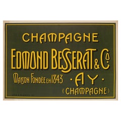 Used Original Poster-Champagne Besserat de Bellefon-Cuvée des Moines-Ay, 1910