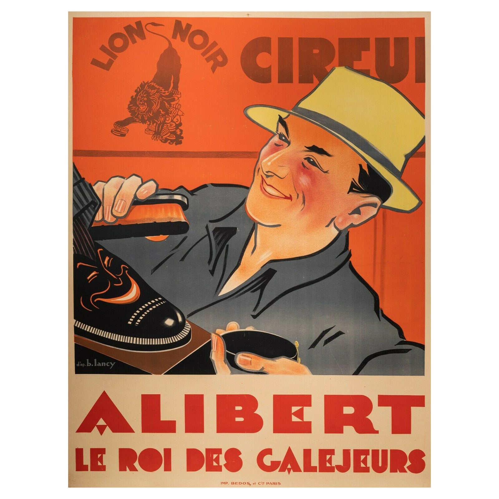 Affiche originale du film-lancy-alibert Le Roi Des Galejeurs-Lion Noir, 1940 en vente
