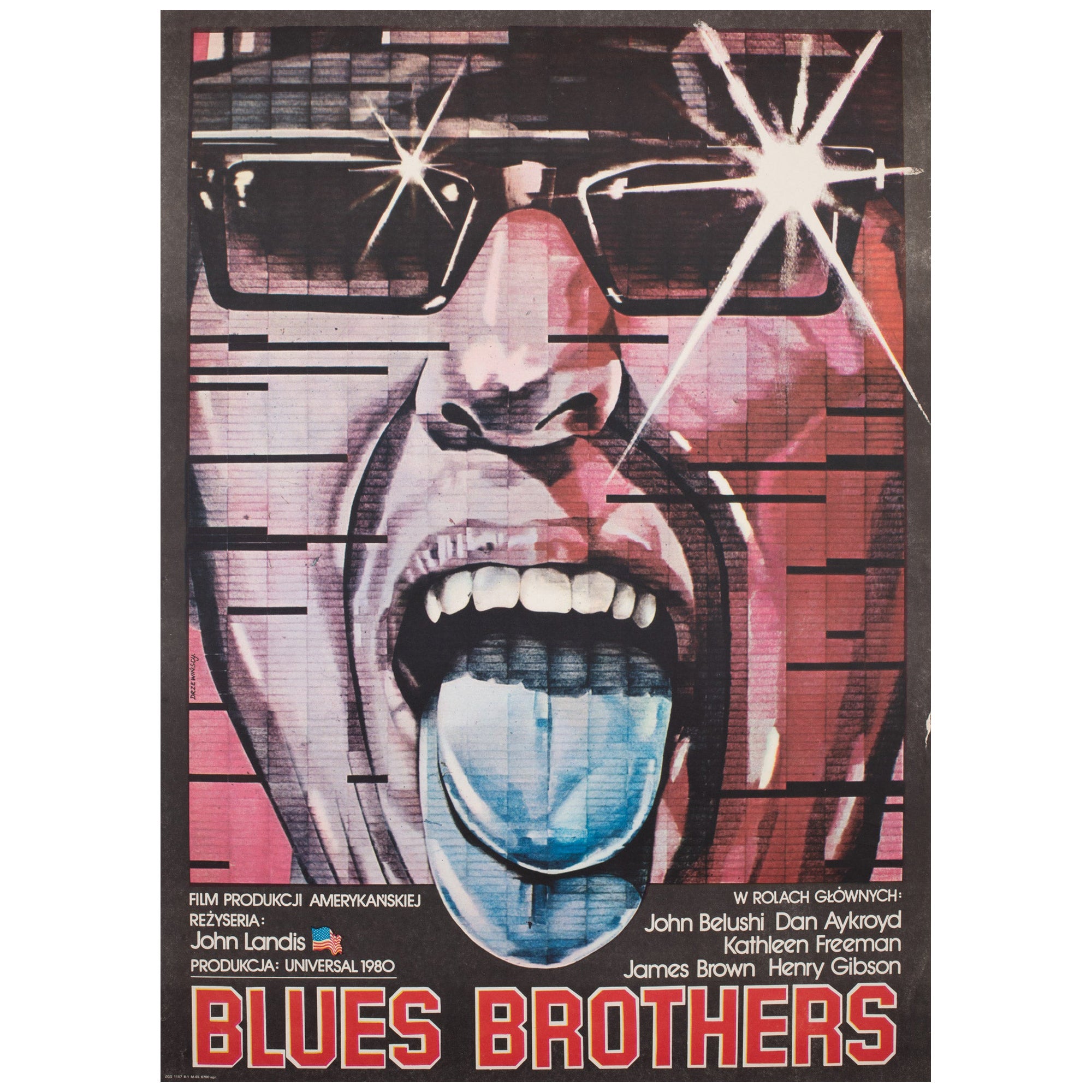 Affiche B1 polonaise du film Blues Brothers, Drzewinski, 1982 en vente