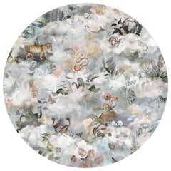 Moooi Small Memento Medley Dawn Round Rug in Wool with Blind Hem Finish