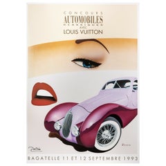 Razzia, 1993, Original Louis Vuitton Classic Car Poster, Talbot Lago Teardrop