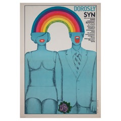 Original originales polnisches Original-Filmplakat „Grown-Up Son“, Maria Ihnatowicz, 1980