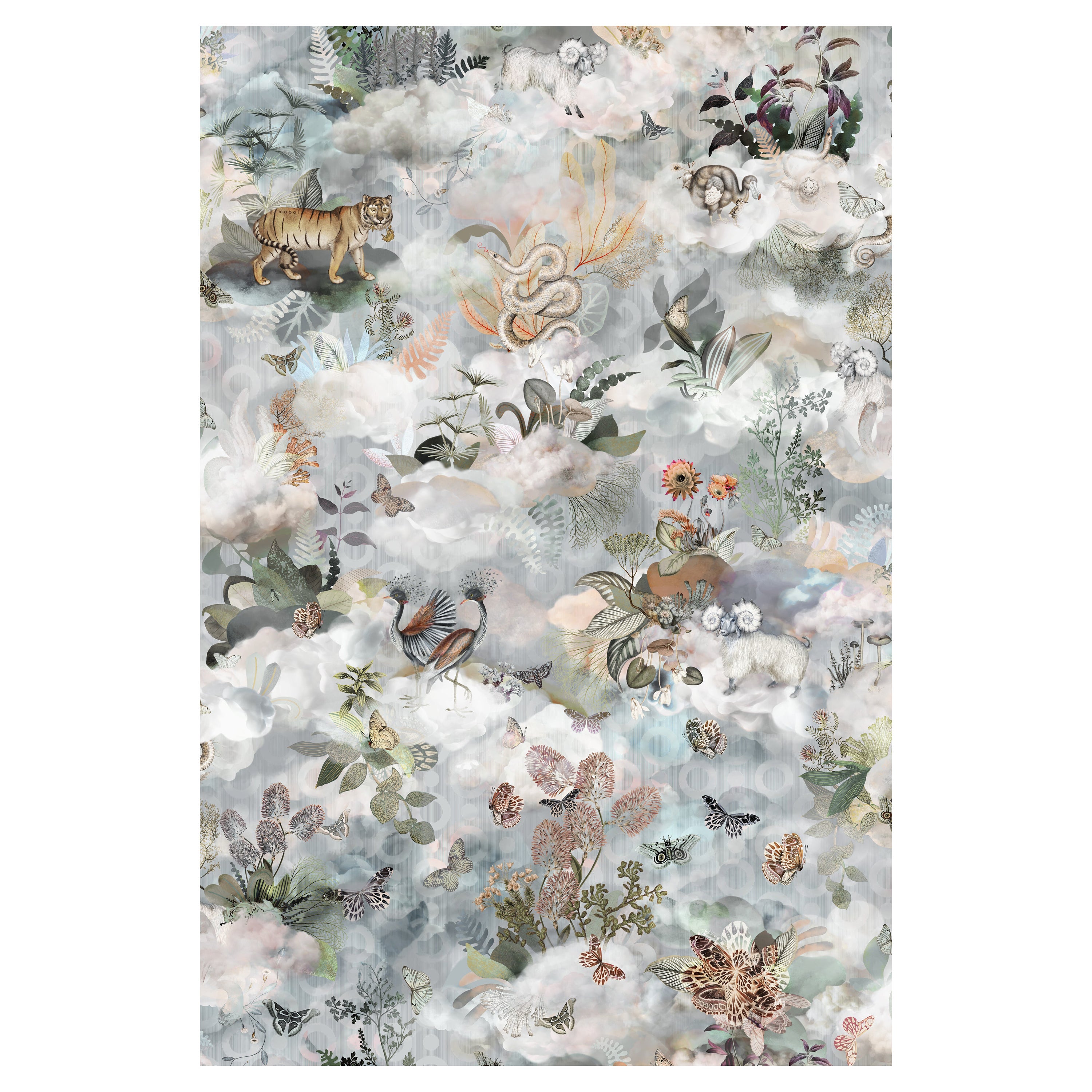 Moooi Small Memento Medley Dawn Tapis rectangulaire en polyamide à poils ras