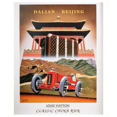 Vintage Razzia, Original Louis Vuitton Classic Poster, China Run, Beijing-Dalian, 1998