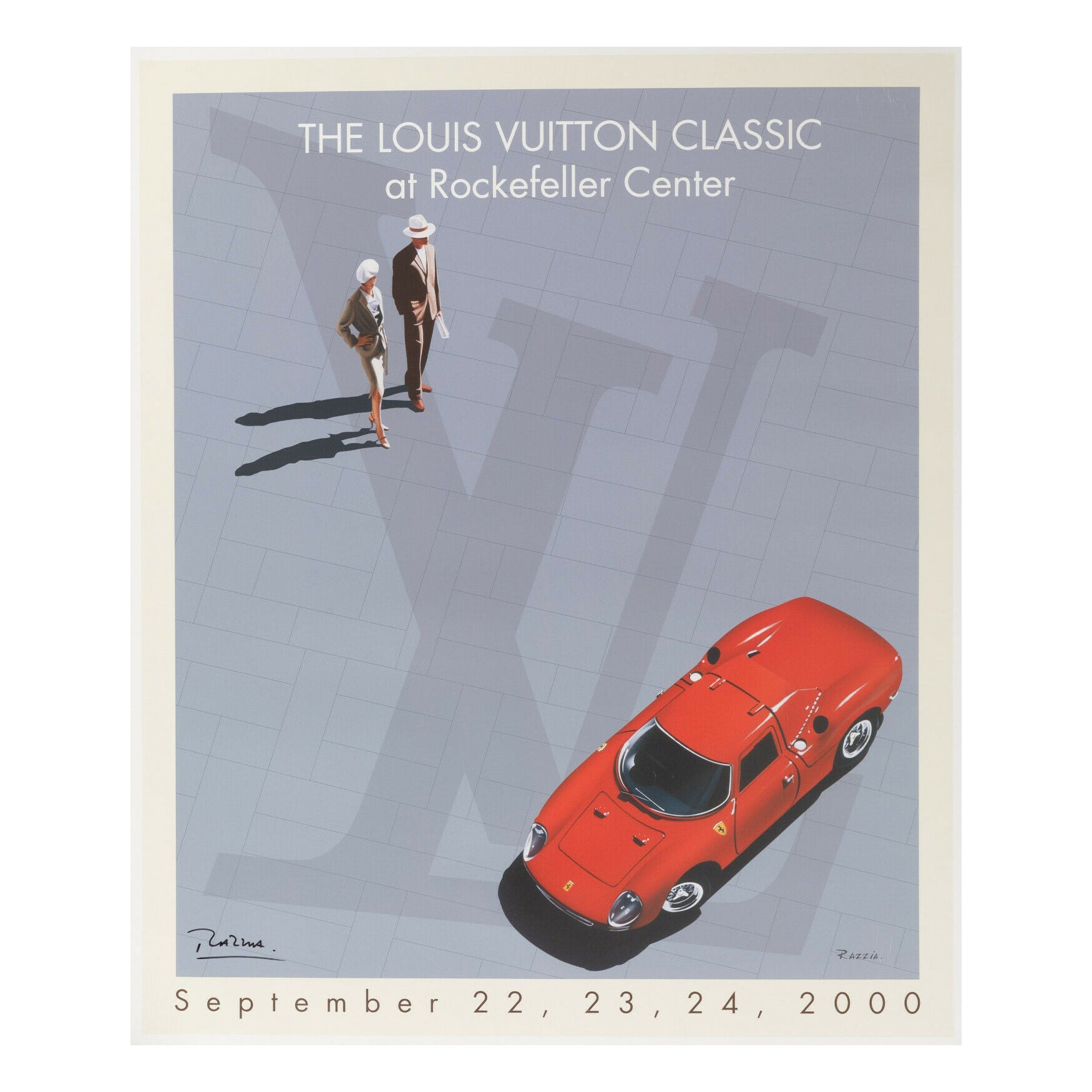 Razzia, 2000, Original Louis Vuitton Classic Car Poster, Ferrari 330