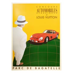 Vintage Razzia, 1994, Original Louis Vuitton Classic Car Poster, Ferrari 250 GT0