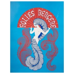 Original Vintage Poster-Erté-folie Bergères.-Music Hall French Cancan, 1974