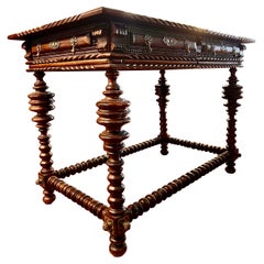 18th Century Portuguese Baroque Writing Table Brazil, Rosewood