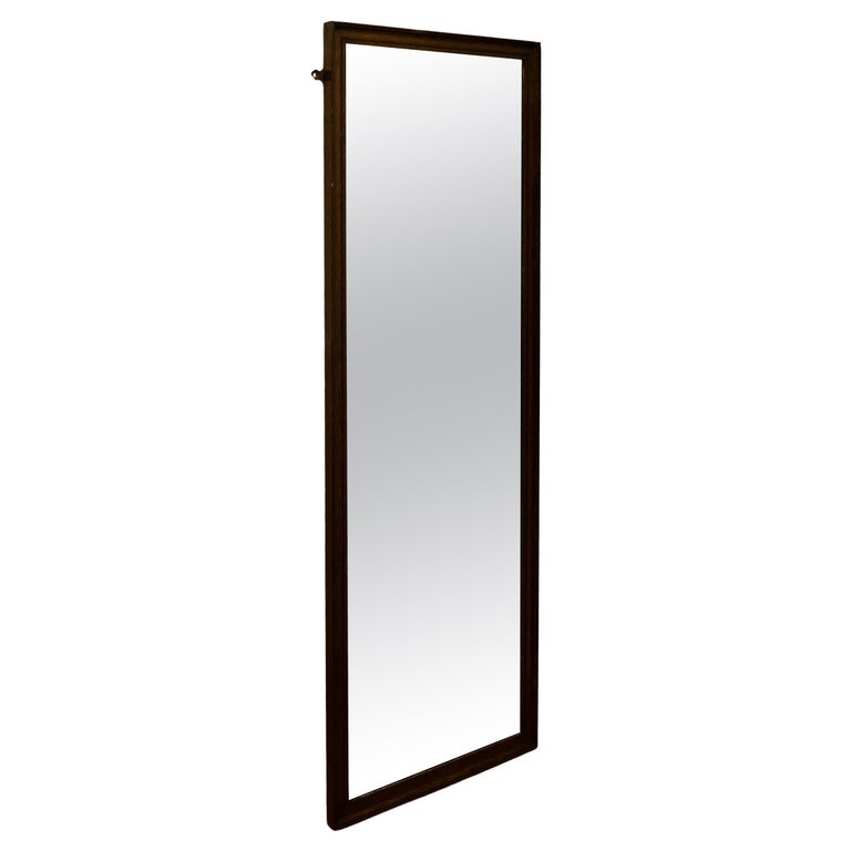 Tall Oak Wall Hanging Dressing Mirror For Sale at 1stDibs