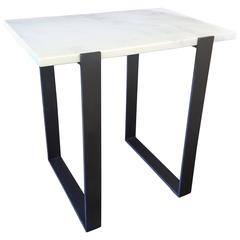 Iron Two-Tone Console Table with Stone Top 12