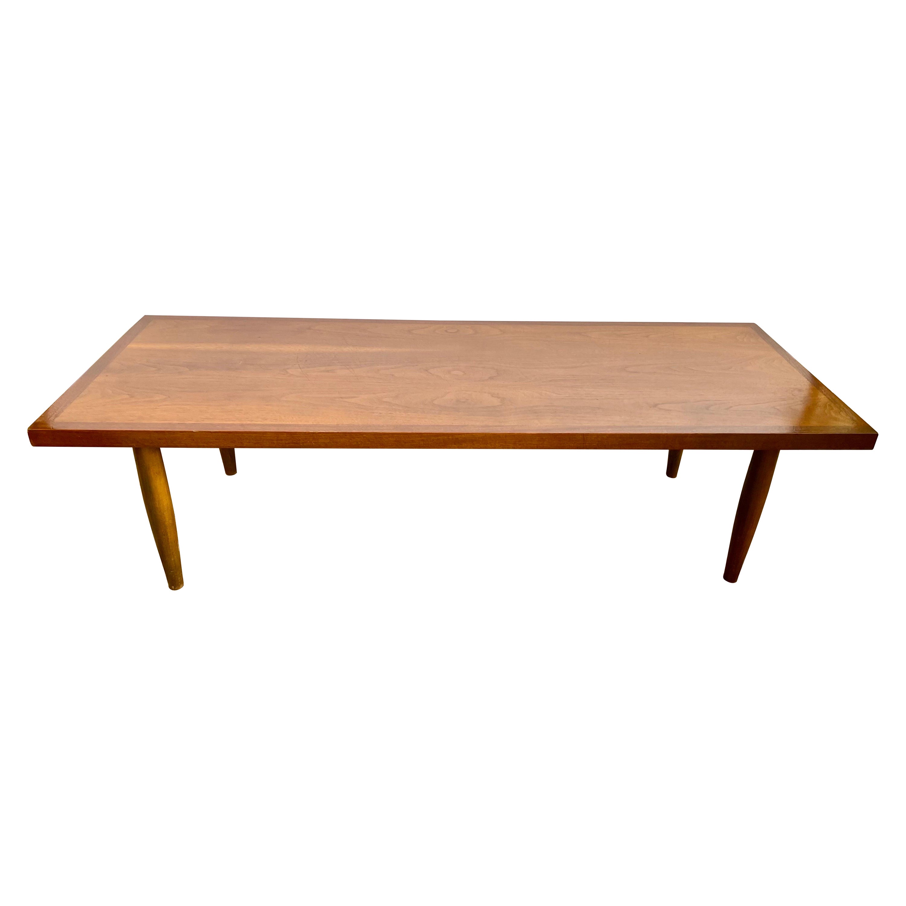 Heavy Brass Large Rectangular MidCentury Modern Coffee Table by