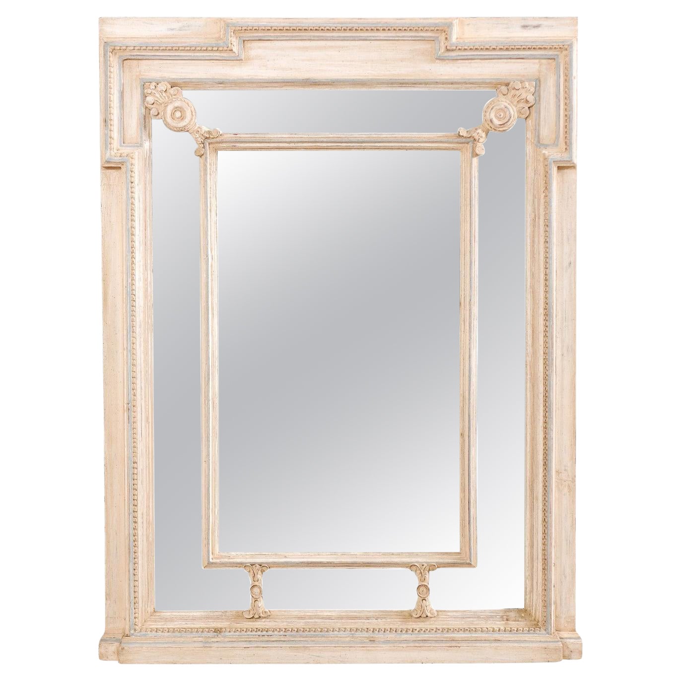Green Painted Antique Mirror at 1stDibs