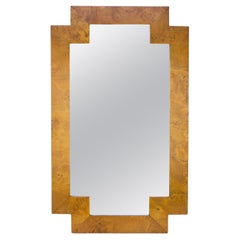 Geometric Italian Burlwood Mirror