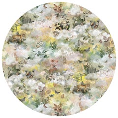 Moooi Large Memento Medley Twilight Round Rug in Low Pile Polyamide