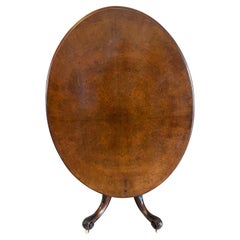 Antique Victorian Quality Burr Walnut Oval Centre/Dining Table