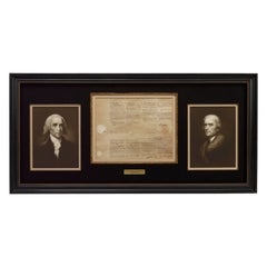 Passport de bateau signé Thomas Jefferson et James Madison, 1805