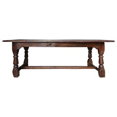 Antique Early 18th Century Oak Dining Table