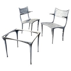 Pair of Retro Sol Y Luna Patio Chairs & Table by Dan Johnson for Brown Jordan