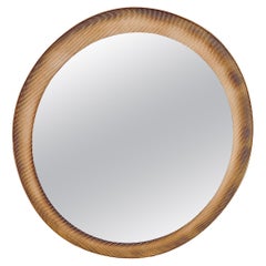 Mathieu Matègot pour Artimeta, Grand miroir rond éclairé, années 1950, Pays-Bas