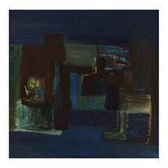 Unknown Swedish Artist, Oil on Board, Abstract Composition, Dated 1968
