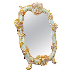 Small Mirror in Capodimonte Porcelain