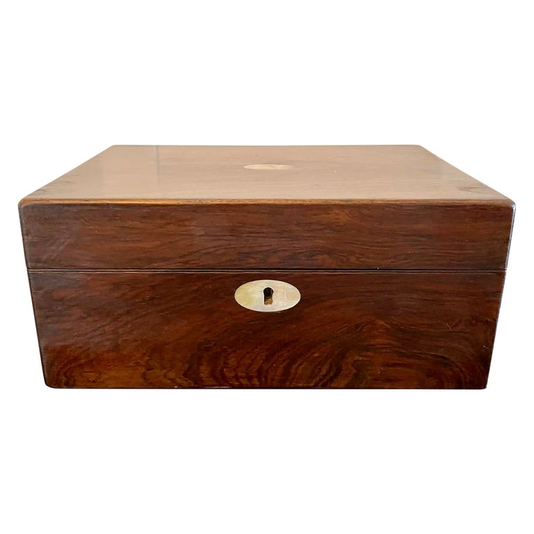 Antique Victorian Quality Rosewood Jewellery Box For Sale at 1stDibs
