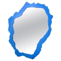 Contemporary Mirror, Blue Anodised Aluminium Plate, by Erik Olovsson