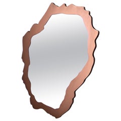 Contemporary Mirror, Brown Anodized Aluminum Plate, by Erik Olovsson
