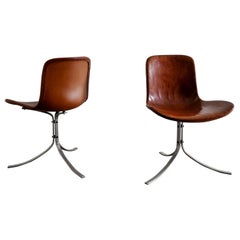 Poul Kjaerholm PK-9 Dining Chairs Produced by E. Kold Christensen, Denmark 1960s