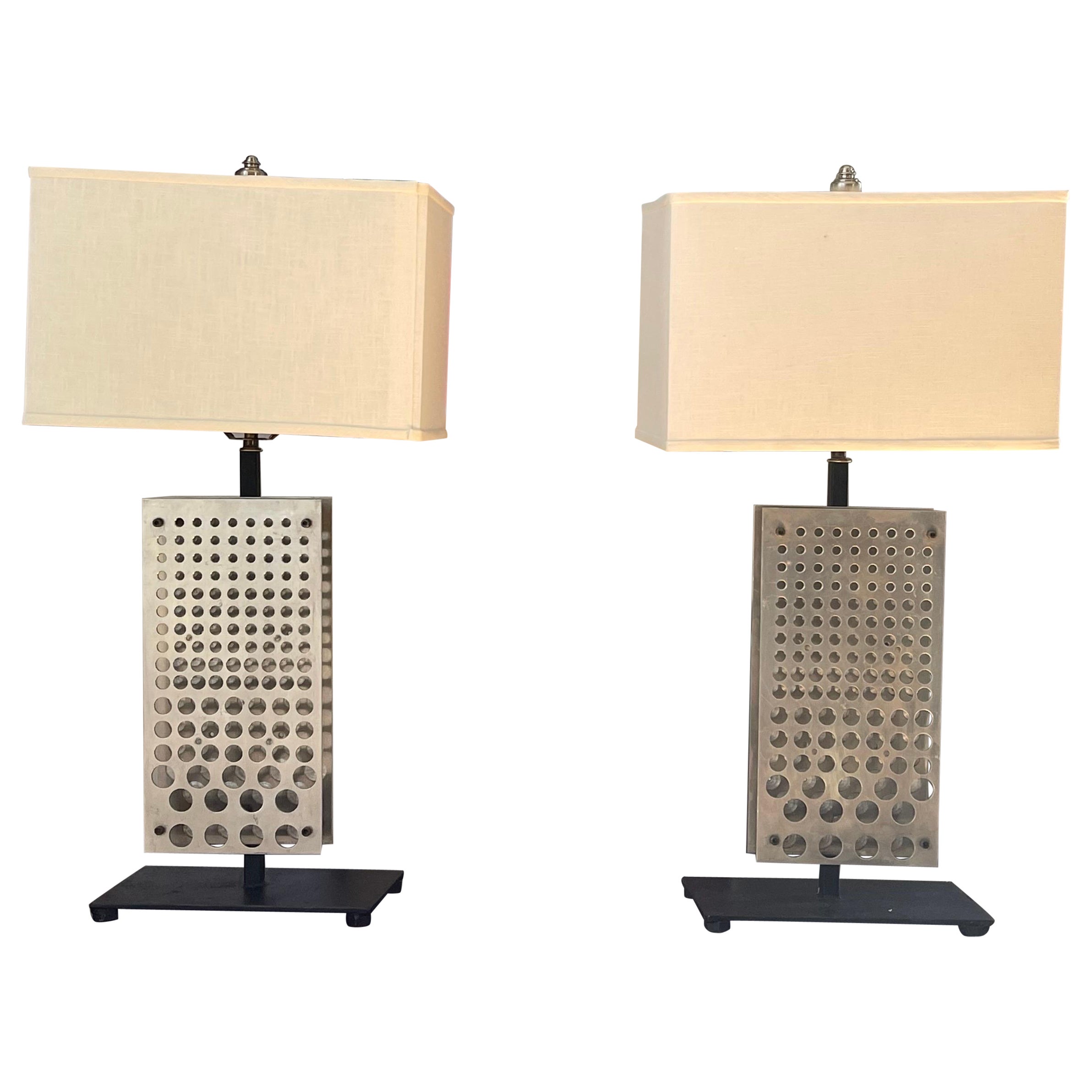 Pair of Industrial Table Lamps