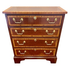 Used Councill Furniture Mahogany Inlay Four Drawer Bachelor's Chest Dresser