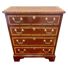 Councill Furniture Mahogany Inlay Four Drawer Bachelor's Chest Dresser