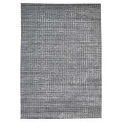 Gray Silk Modern Rug