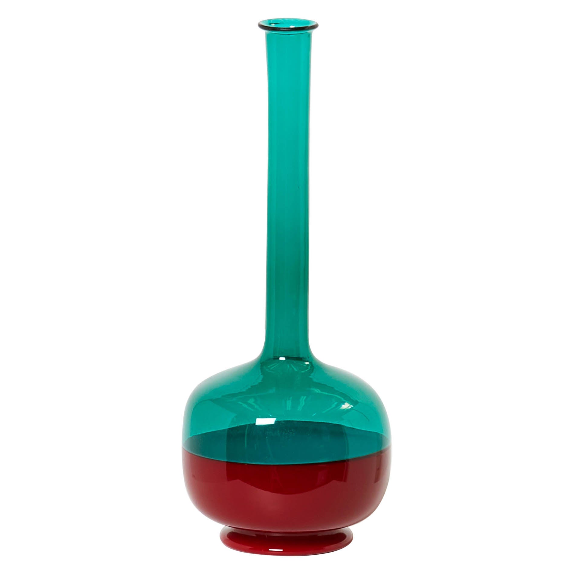 Gio Ponti Venini Murano Glass Bottle Morandiana Series 1960s For Sale