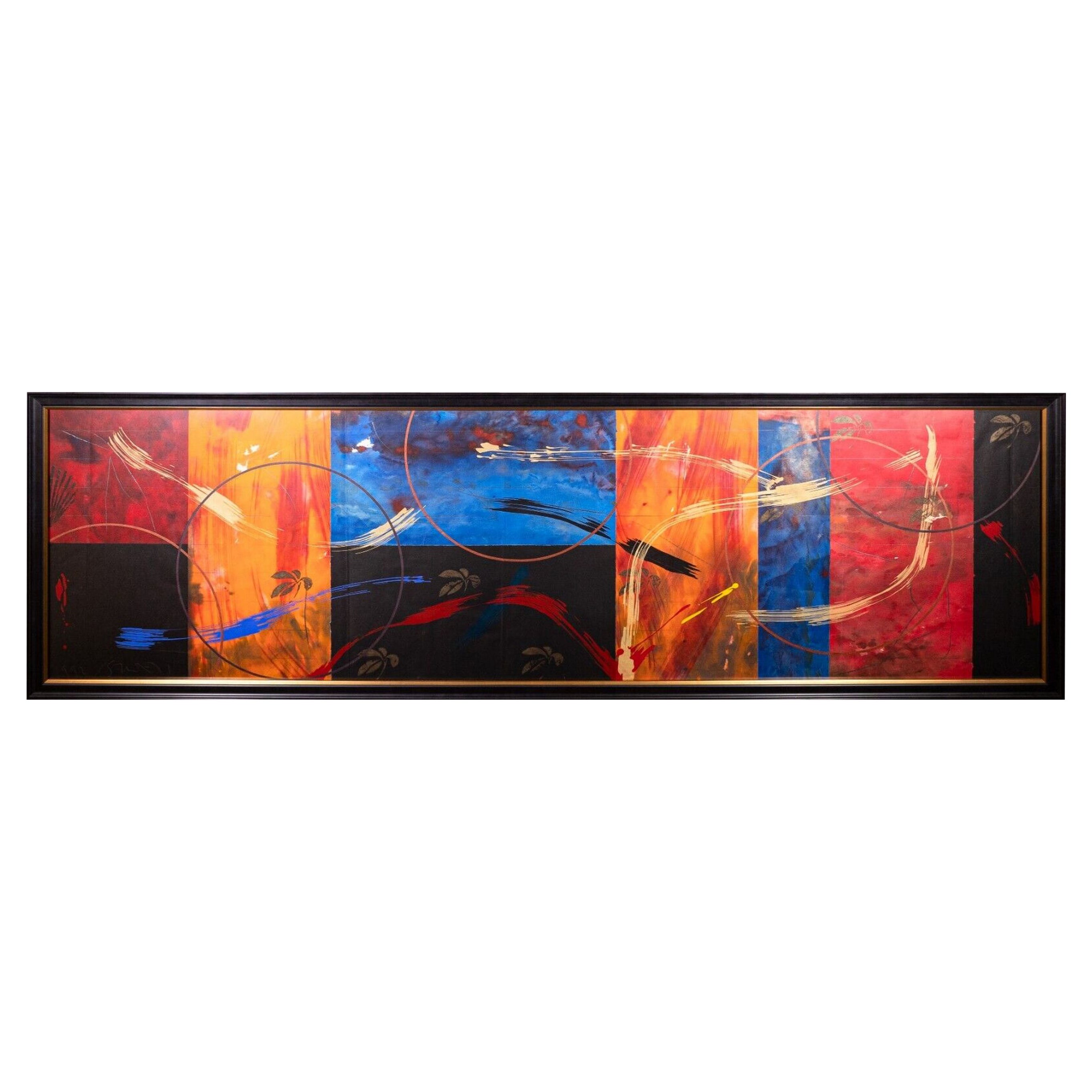 Scott Sandell Untitled Contemporary Abstract II Signed Mixed Media Framed 1992 For Sale