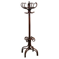 Early 20th Century Carved Bentwood Coat Rack Stand Thonet Style