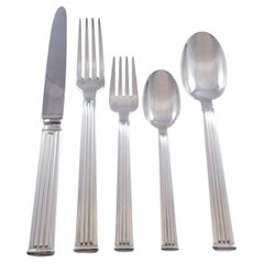 Triade by Christofle France Silverplated Flatware Set for 6 Service 31 Pieces