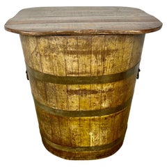 Used Japanese Saki Barrel Table