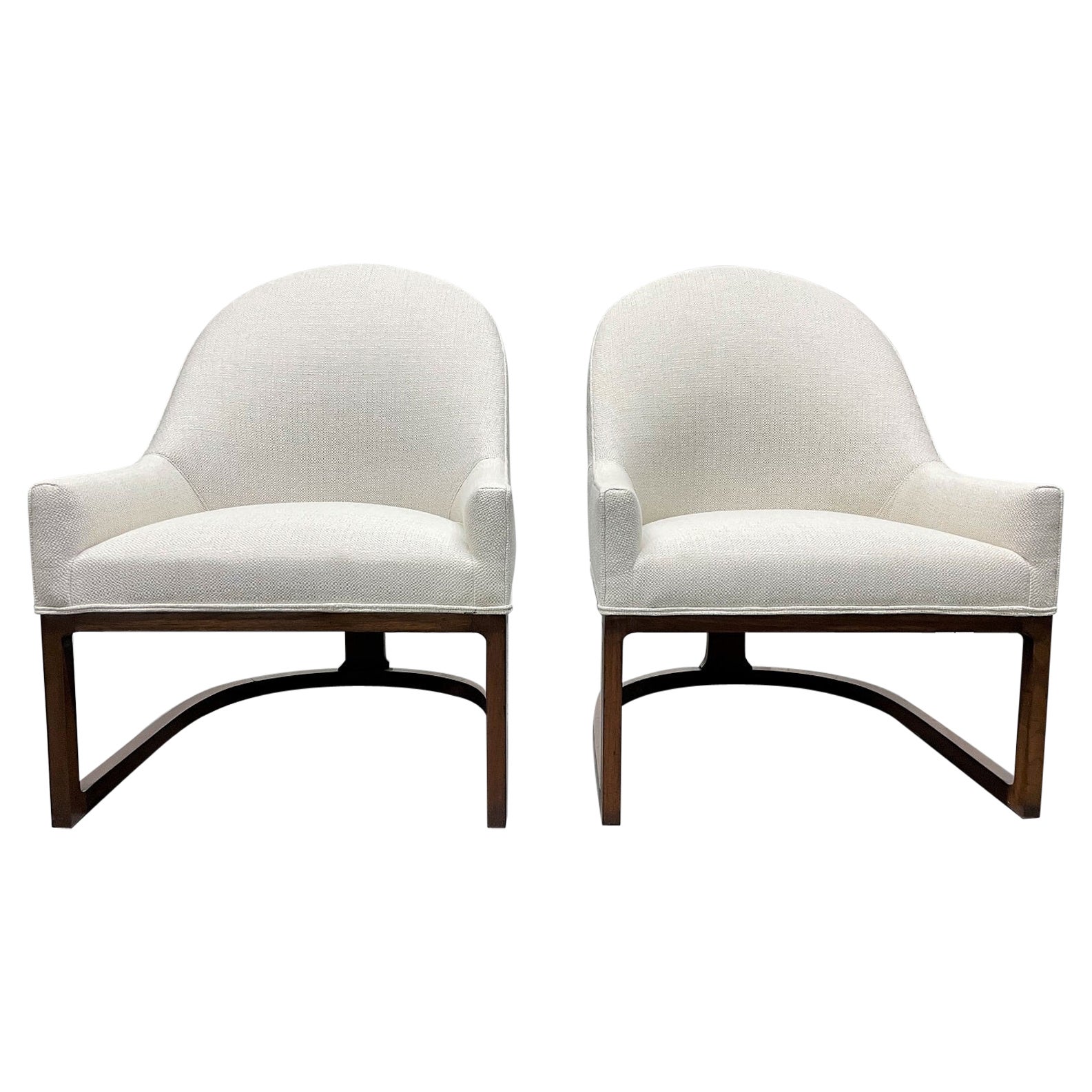 Mid-Century Modern Sculptural Pair Side Chairs