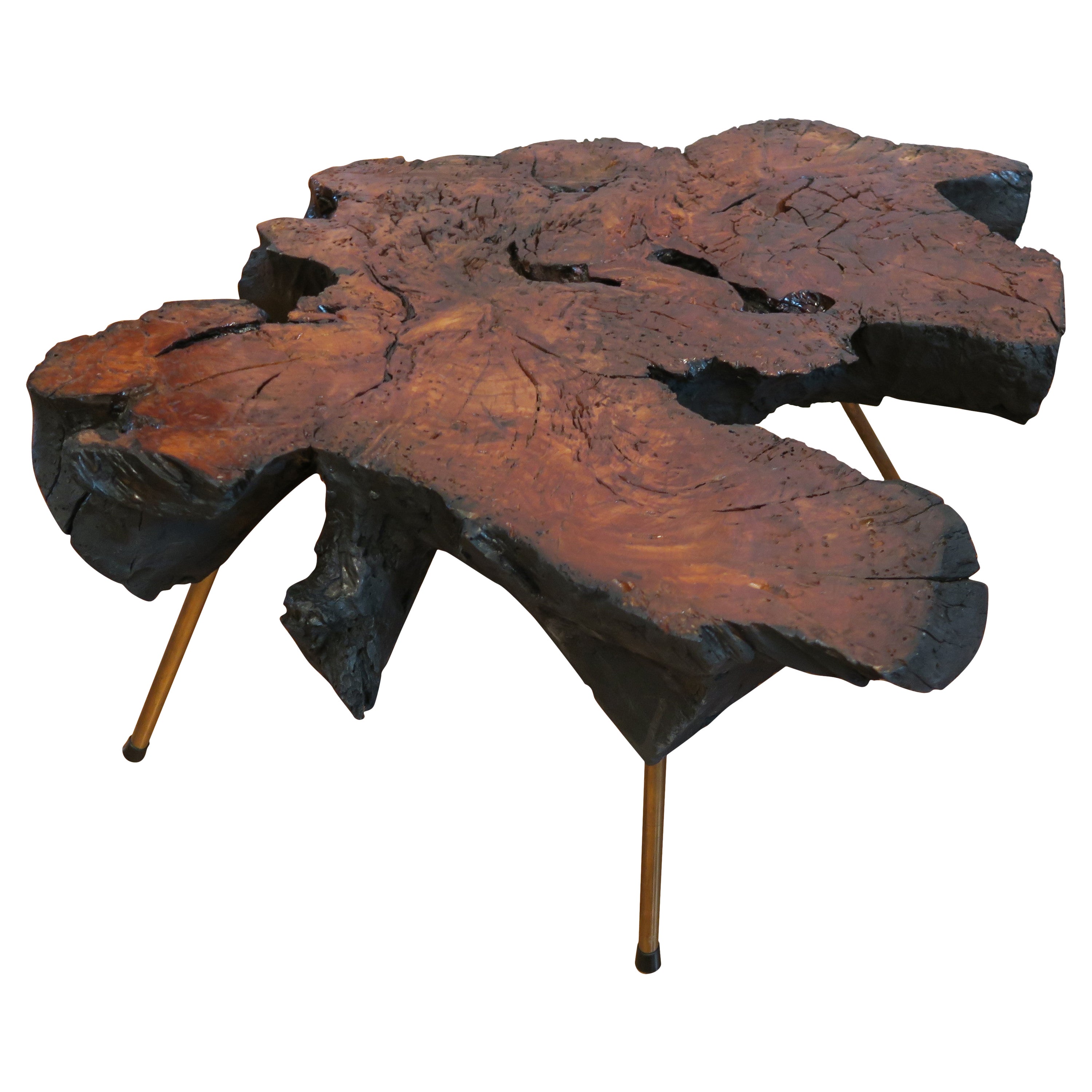 Extravagant Tree Trunk Side Table in the Style of Carl Auböck For Sale